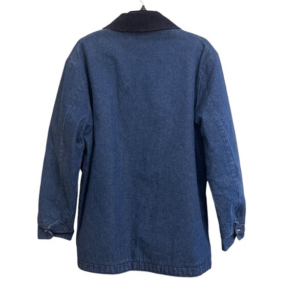 Vintage Wrangler Big Ben Jean Jacket Mens 38 Denim Blanket Lined Corduroy Collar - Picture 5 of 10